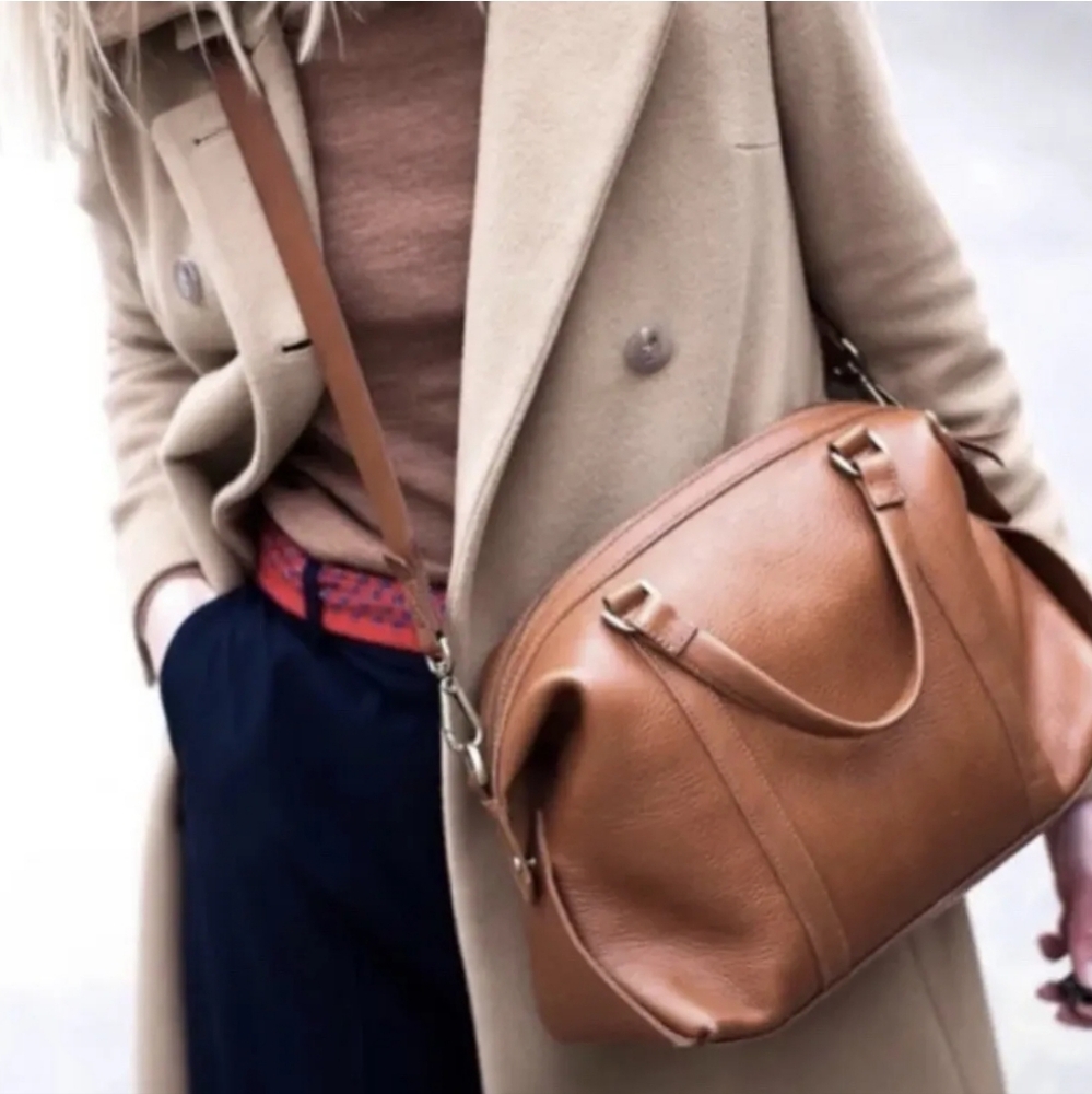 Madewell Glasgow English saddle leather satchel handbag